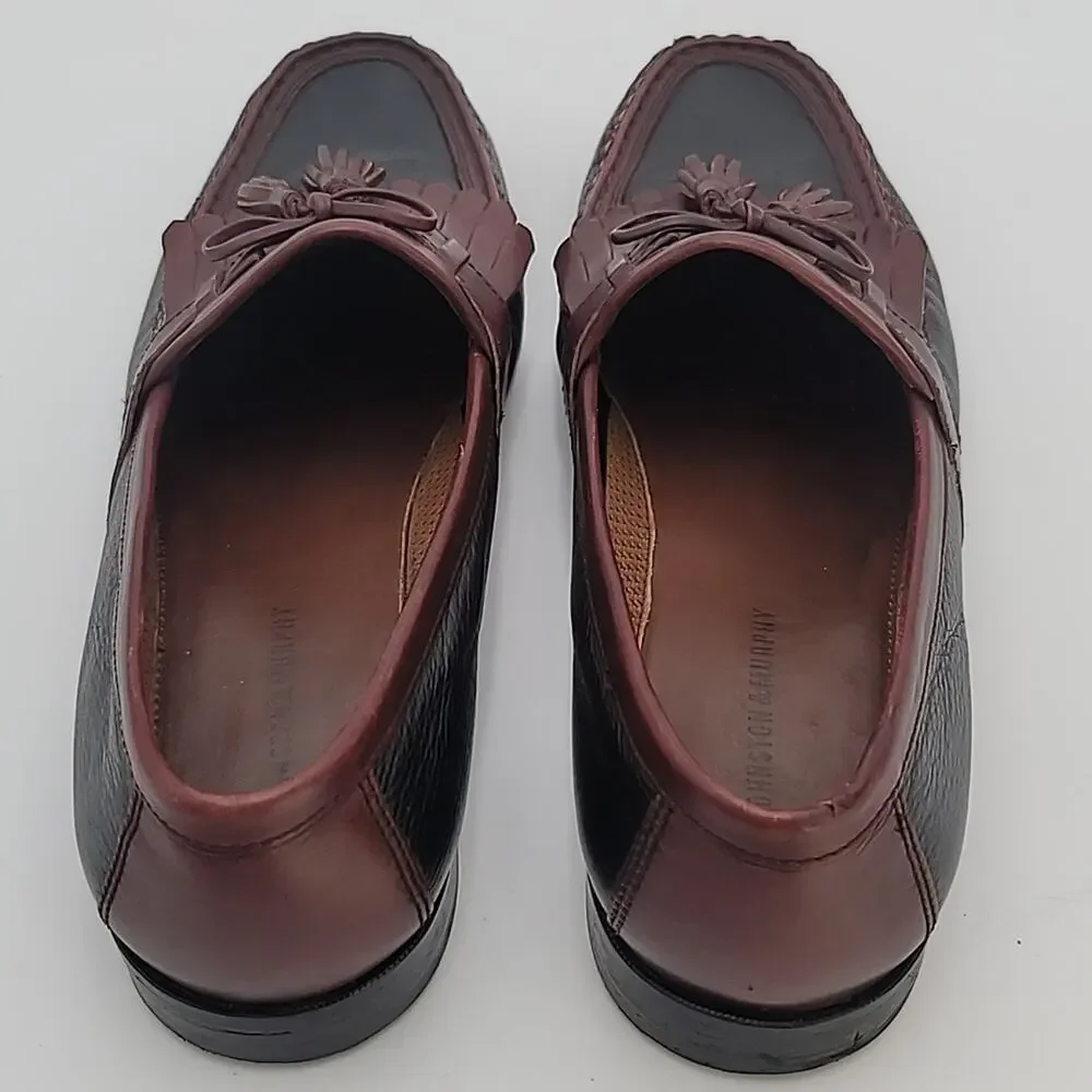 JOHNSTON & MURPHY sz10 ARAGON Kiltie Tassel Moc Toe Loafer NICE